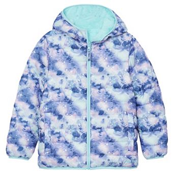 Girls 4-20 Lands' End Water Resistant Reversible Hooded Jacket