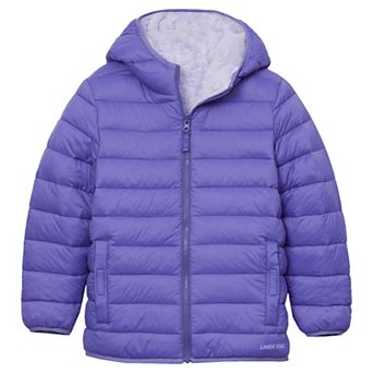 Girls 4-20 Lands' End Water Resistant Reversible Hooded Jacket