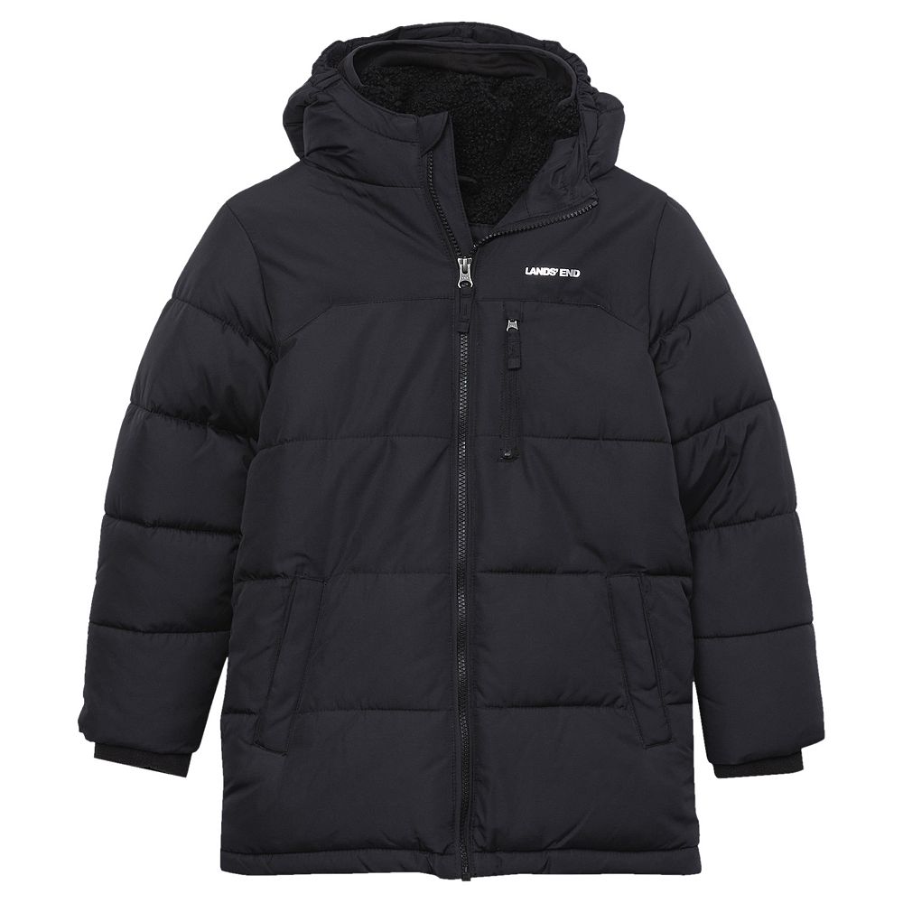 Boys 2-20 Lands' End Water Resistant Sherpa Lined Hooded Coat