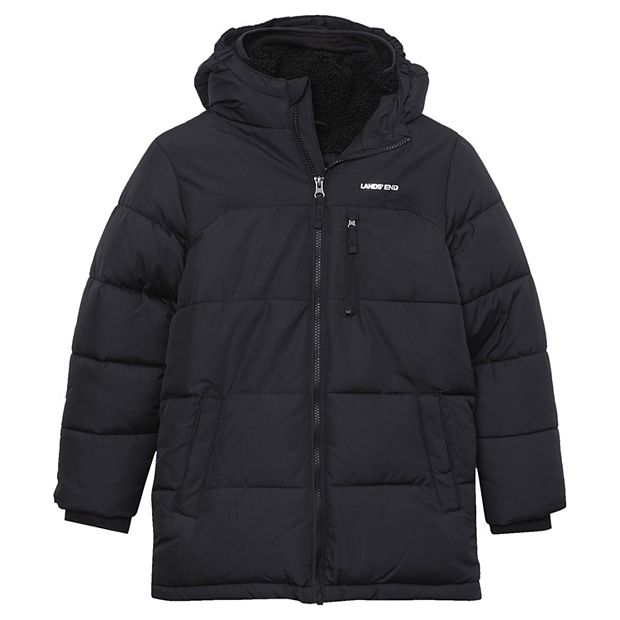 Boys 2-20 Lands' End Water Resistant Sherpa Lined Hooded Coat