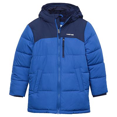 Boys 2-20 Lands' End Water Resistant Sherpa Lined Hooded Coat