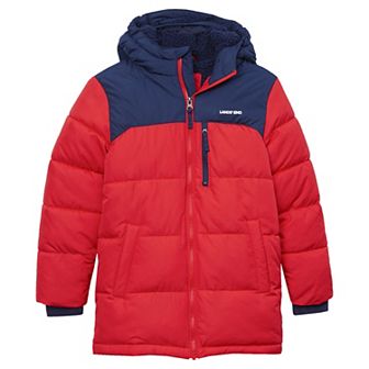 Boys 2-20 Lands' End Water Resistant Sherpa Lined Hooded Coat