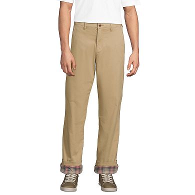 Men's Lands' End Classic Fit Flannel Lined Chino Pants