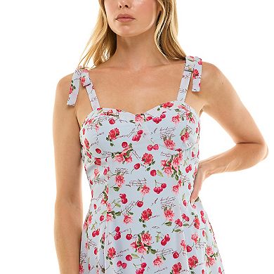 Juniors' Lily Rose Molded Cup Smocked Skater Dress