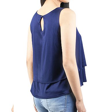 Artyska Women's Loose Fit Round Neck Sleeveless Layered Tank Top