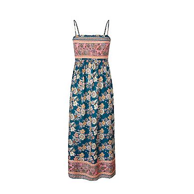 Women's Cupshe Floral Print Smocked Maxi Dress