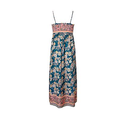 Women's Cupshe Floral Print Smocked Maxi Dress