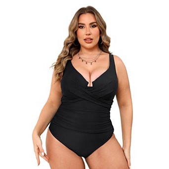 Plus Size Cupshe Underwire Monokini One-Piece Swimsuit