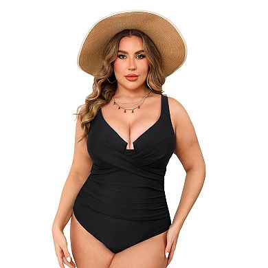 Plus Size Cupshe Underwire Monokini One-Piece Swimsuit