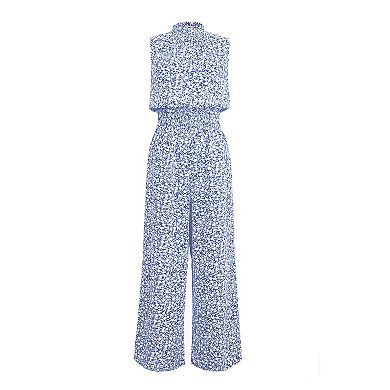 Women's Cupshe Ditsy Floral Smocked Cover-Up Jumpsuit