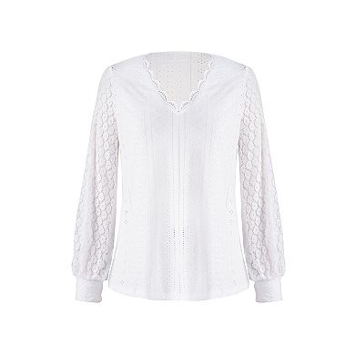 Women's Cupshe Cutout Scalloped Lace Cover-Up Top