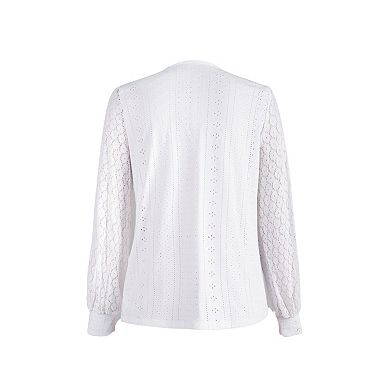 Women's Cupshe Cutout Scalloped Lace Cover-Up Top