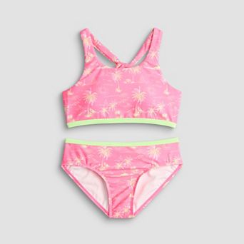 Girls 7-16 Limited Too 2 pc Bikini Twist Back Top & Swim Bottoms Set