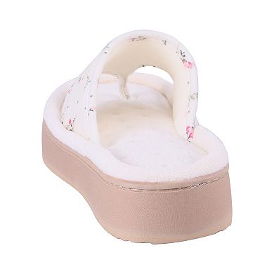 isotoner Floral Women's Platform Flip Flop Slippers