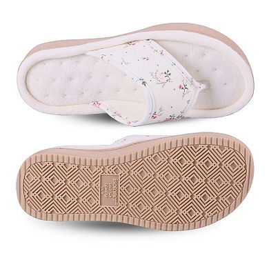 isotoner Floral Women's Platform Flip Flop Slippers