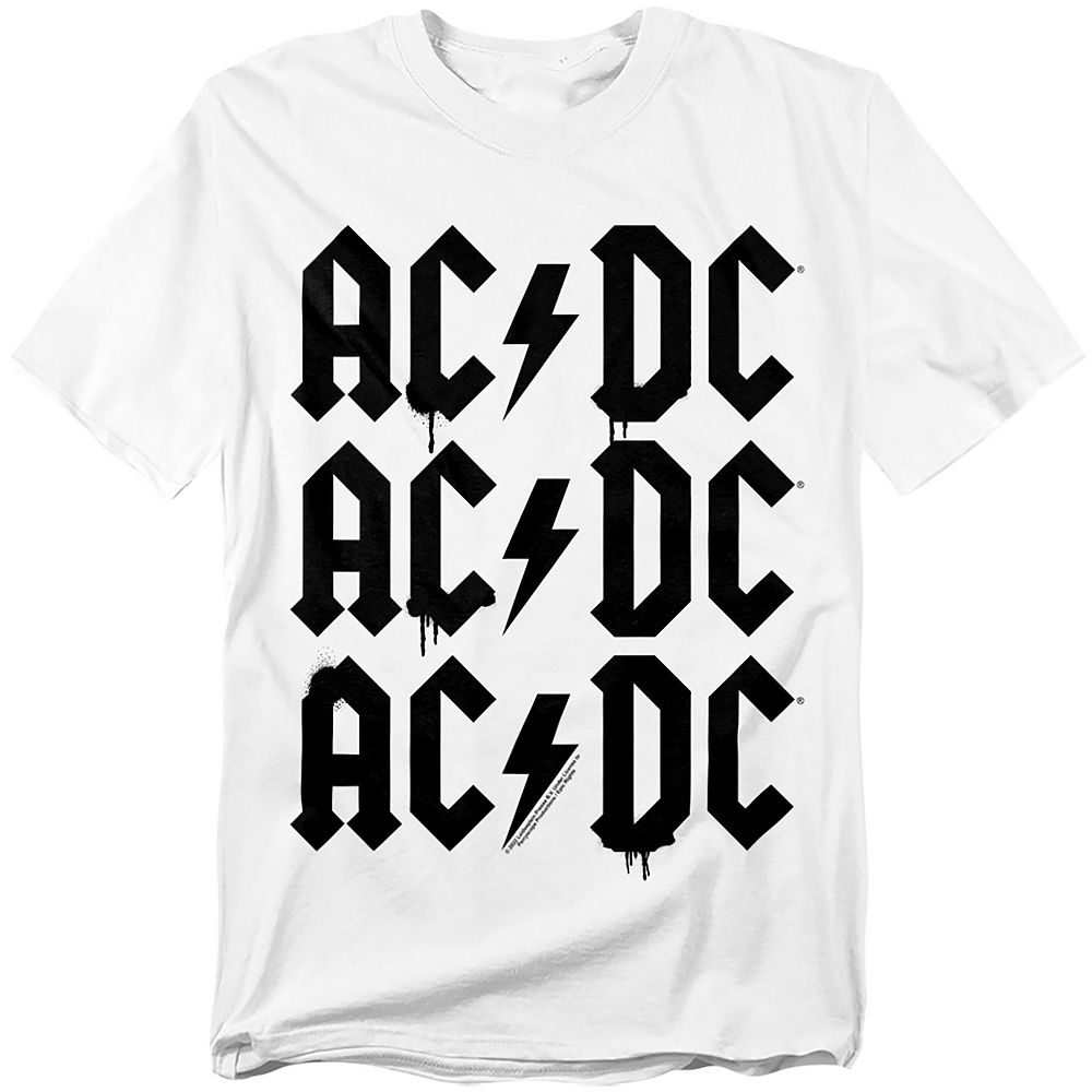 Big & Tall AC/DC 3 Up Splatter Drips Graphic Tee