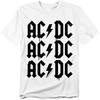 Big & Tall AC/DC 3 Up Splatter Drips Graphic Tee