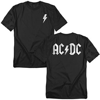 Big & Tall AC/DC Large Bolt Front & Back Print Graphic Tee