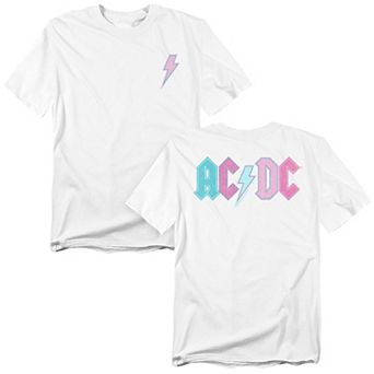Big & Tall AC/DC Lightning Bolt Front & Back Print Graphic Tee