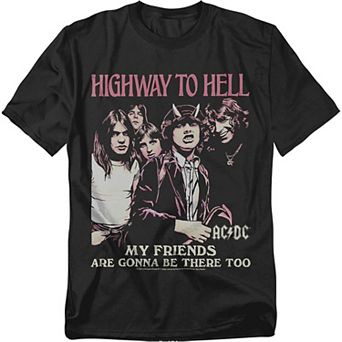 Big & Tall AC/DC Friends On The Highway Graphic Tee