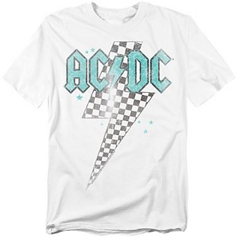 Big & Tall AC/DC Skewed Checkerboard Bolt Graphic Tee