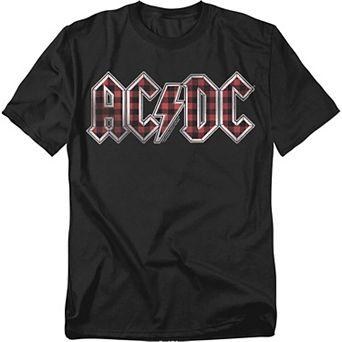 Big & Tall AC/DC Plaid Logo Graphic Tee
