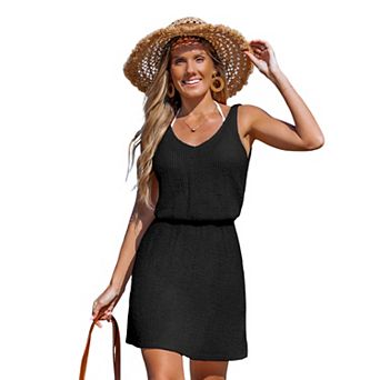 Women's Cupshe V-Neck Cover-Up Mini Dress