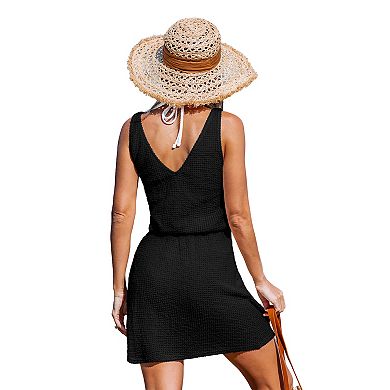 Women's Cupshe V-Neck Cover-Up Mini Dress