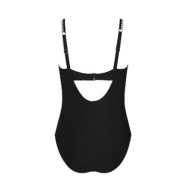 Plus Size Cupshe Full Coverage Ruching One-Piece Swimsuit