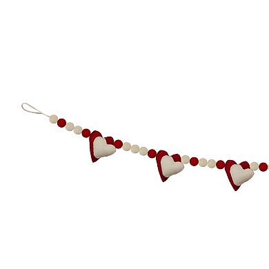 Celebrate Together™ Valentine's Day Red Felted Heart Garland