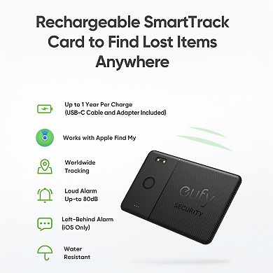 Eufy Rechargeable SmartTrack Card With Bluetooth Connectivity