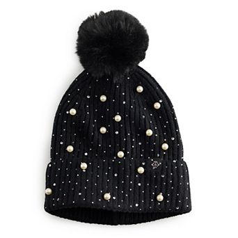 Women's Nanette Lepore Stud And Faux Pearl Beanie