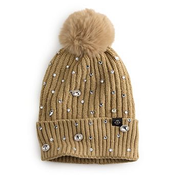 Women's Nanette Lepore Rhinestone Beanie With Pom Pom
