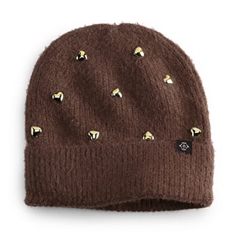 Women's Nanette Lepore Beanie With Gold Hearts