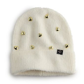 Women's Nanette Lepore Beanie With Gold Hearts
