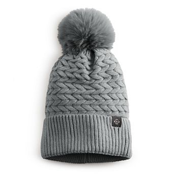 Women's Nanette Lepore Soft Braided Beanie With Pom Pom