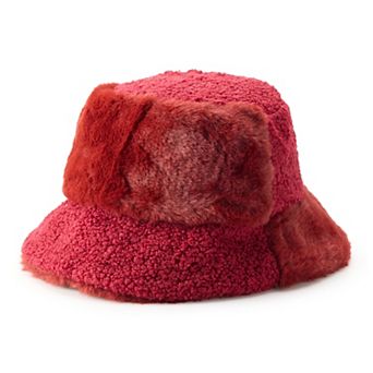Women's Nanette Lepore Faux Fur & Sherpa Bucket Hat