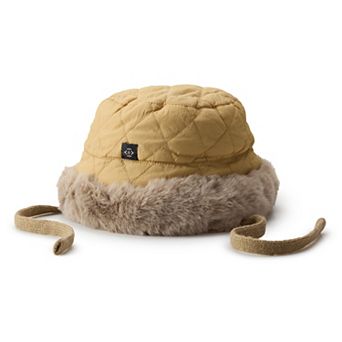 Women's Nanette Lepore Reversible Quilted Bucket Hat With Fur