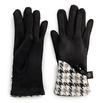 Women's Nanette Lepore Plaid Detail Gloves