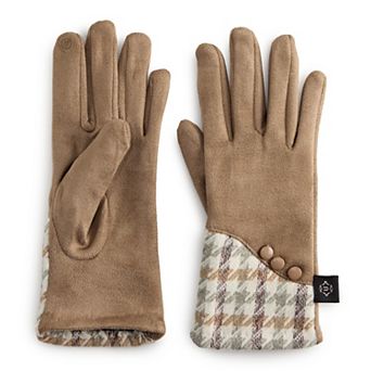 Women's Nanette Lepore Plaid Detail Gloves