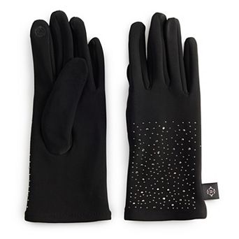 Women's Nanette Lepore Scattered Rhinestone Gloves