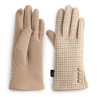 Women's Nanette Lepore Houndstooth Gloves With Buttons