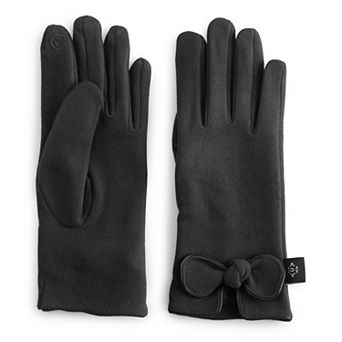 Women's Nanette Lepore Texture Bow Detail Gloves