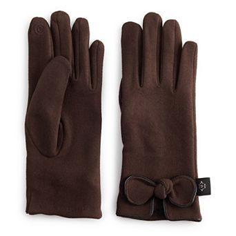 Women's Nanette Lepore Texture Bow Detail Gloves