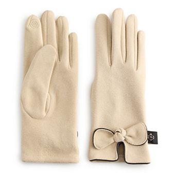 Women's Nanette Lepore Texture Bow Detail Gloves