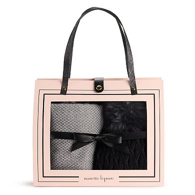 Women's Nanette Lepore Hat And Scarf Purse Shape Box Set