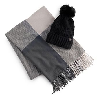 Women's Nanette Lepore Hat And Scarf Purse Shape Box Set