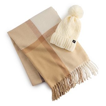 Women's Nanette Lepore Hat And Scarf Purse Shape Box Set