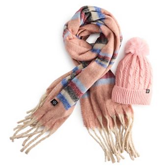 Women's Nanette Lepore Hat & Fringe Scarf Set