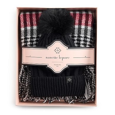 Women's Nanette Lepore Hat & Scarf Gift Set